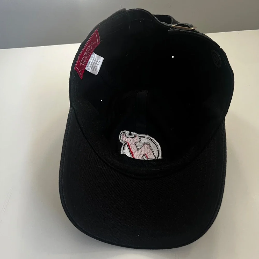 American Needle New Jersey Devils NHL Black Baseball Cap Dad Hat Adjustable